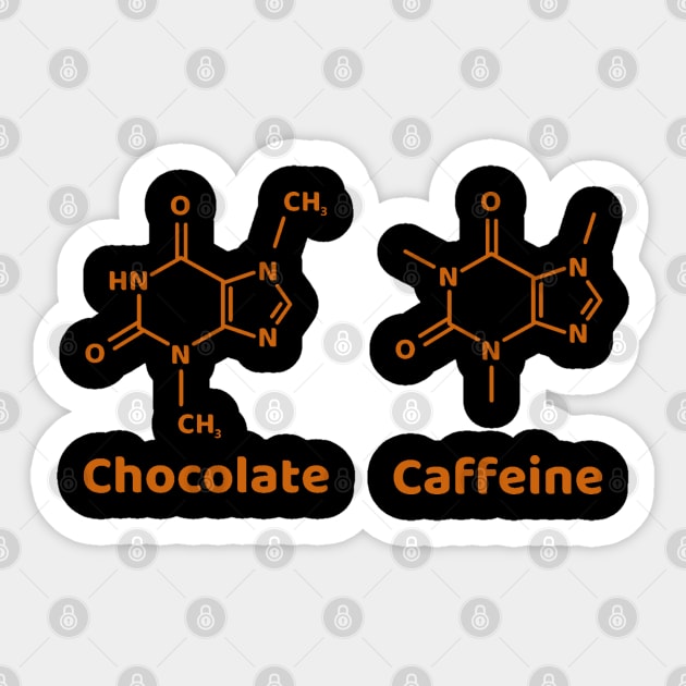 Chocolate and Caffeine Sticker by Everydaydesigns